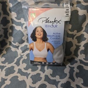 NEW PLAYTEX 18HOUR BRA WHITE 44B Wireless